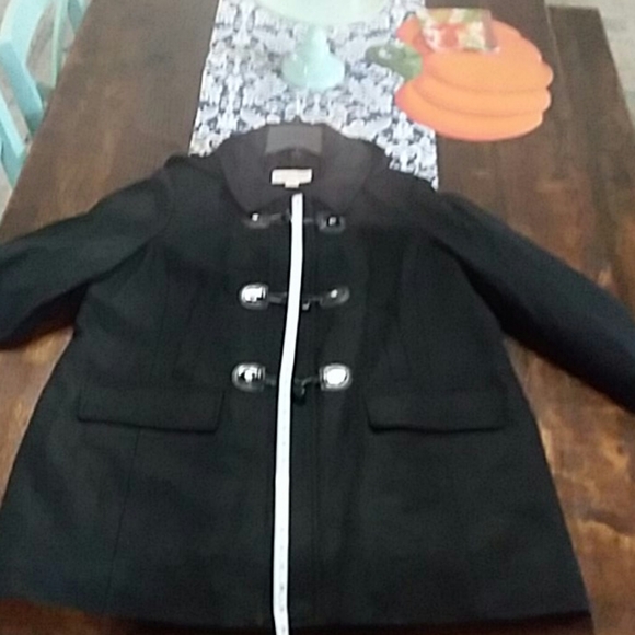 NWT Michael Kors plus black wool-blend coat - Picture 13 of 15